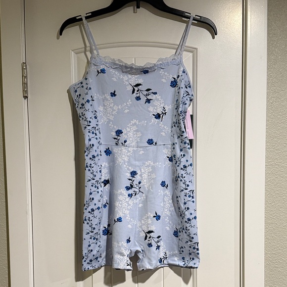 wild fable Pants - wild fable Light Blue Floral Tie-Front Cami